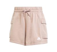 Adidas Womens Essentials Small Logo French Terry Cargo Shorts Woven Hooded