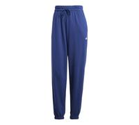 adidas Women's Essentials Small Logo French Terry Cuffed Pants, Dark Blue/White, XXL