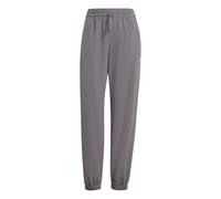 adidas Women's Essentials Small Logo French Terry Cuffed Pants, Grey strata/White, M