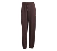 adidas Women's Essentials Small Logo French Terry Cuffed Pants, Shadow Brown/White, M
