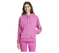 adidas Women's ESSENTIALS SMALL LOGO FRENCH TERRY HOODIE, semi lucid fuchsia/white, S