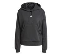 adidas Women's Essentials Small Logo French Terry Hoodie Sweatshirt, black/white, XL