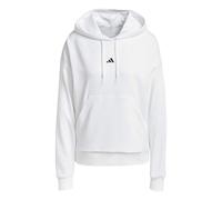 adidas Women's Essentials Small Logo French Terry Hoodie Sweatshirt, white/black, L