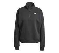 adidas Women's ESSENTIALS SMALL LOGO FRENCH TERRY QUARTER ZIP, black/white, S