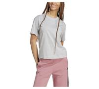 adidas Women's Essentials Small Logo T-Shirt, Medium Grey Heather, S