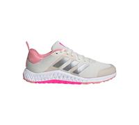adidas Women's Everyset Training Sneaker, Chalk White/Iron Metallic/Lucid Pink, 7 UK