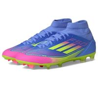 adidas Women's F50 League Mid Top Firm Multi Ground Soccer Cleats Sneaker, Blue Fusion/Lucid Lemon/Lucid Pink, 10 UK