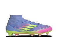 adidas Women's F50 Pro Firm Ground Mid Top Soccer Cleats Sneaker, Blue Fusion/Lucid Lemon/Lucid Pink, 4 UK