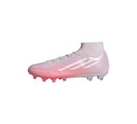 adidas Women's F50 Sparkfusion League Mid Cut Firm Ground/Artificial Ground Football Boots Womens Shoes, Solar Turbo/FTWR White/Distilled Pink, 10.5 UK