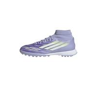 adidas Women's F50 SPARKFUSION League W Mid Turf Football Boots, Violet Tone/Lucid Lemon/Purple Rush, 4.5 UK