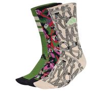 adidas Women's FARM 3PP SOCKS, Crystal Linen/black/crew green, 6.5-8