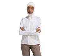 adidas Women's Fast Aop Jacket - Lightweight White Running Jacket for Optimal Performance