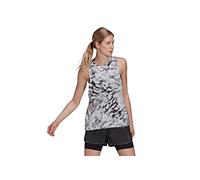 adidas Womens Fast Printed Tank Top Grey/White S