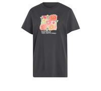 adidas Women's Floral Loose Graphic 2 Shirt, Carbon, XS