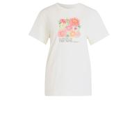 adidas Women's Floral Loose Graphic 2 Shirt, Off White, M