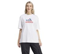 adidas Women's Flower Pack Badge of Sport Tee, Non-Dyed, L
