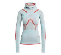 adidas Womens Funnel Neck Raglan Sleeve Tech Sweatshirt in Green - Size 10 UK