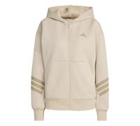 Adidas Future Icons 3 Stripes Full Zip Sweatshirt Beige L Woman