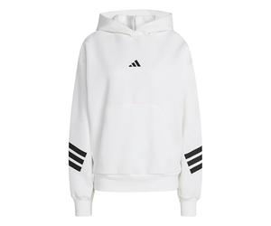 adidas Women's FUTURE ICONS THREE STRIPES HOODIE, white, M