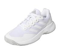 adidas Women's GameCourt 2 Tennis Shoe, White/White/Grey, 7.5