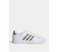 adidas Women's Grand Court 2.0 Shoes - Cloud White/Magic Beige/Matte Gold - Size: UK 7