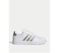 adidas Women's Grand Court 2.0 Shoes - Cloud White/Platinum Metallic - Size: UK 3