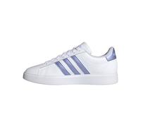 adidas Women's Grand Court 2.0 Tennis Shoe, White/Blue Spark Met./Blue Spark, 4.5 UK