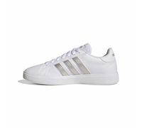 Women's Walking Trainers. Court Base - White/silver