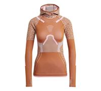 adidas Womens Hooded Neck Raglan Sleeve Tech Sweatshirt in Brown - Size 8 UK