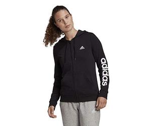 adidas womens Hoodie, Core Black/White, S