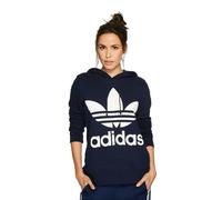 Adidas Women's Hoodie Trefoil Logo Drawstring Adjustable Hooded Sweatshirt