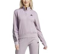 adidas Women's Iconic Warpping 3-Stripes Snap Track Top,Preloved Fig/Black