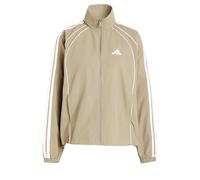 adidas Women's Iconic Woven Tracktop With 3-Stripes Sweatshirt, Khaki Six, XS