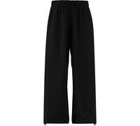adidas Women's Iconic Woven Wide Leg Trackpants with Bunjees, Black, L