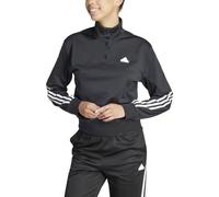 adidas Women's Iconic Wrapping 3-Stripes Snap Track Jacket, black/white, S