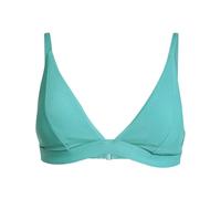 adidas Women's ICONISEA Ribbed Padded Triangle Bikini TOP, Pure Teal, 38