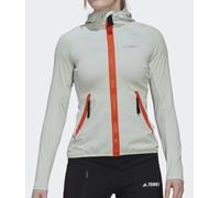 adidas Womens Jacket Green M Terrex Tech Flooce Light Hooded Hiking HH9286