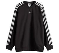 Adidas Women's Lace 3 Stripe Crew Sweatshirt Night Brown Medium