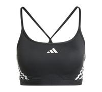 Adidas Womens/Ladies Aeroreact Sports Bra - Black/White - 8 UK - 10 UK - Black/White - 89% Recycled Polyester/11% Elastane