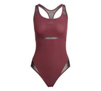 adidas Women's Lanelux Y-Back Mesh Swimsuit Swimwear, Shadow red, 40"
