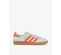 Adidas Womens Linen Green Solar Orange Gazelle Indoor Suede Low-top Trainers Eur 41 / 8 Uk Women