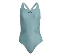 adidas Women's Logo C-Back Swimsuit, preloved Teal/Aurora Ivy, 42
