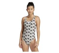 adidas Women's Logo Graphic V-Back Swimsuit Swimwear