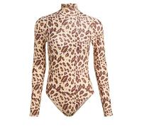 adidas Long Sleeved Animal Print Swimsuit - Brown 22
