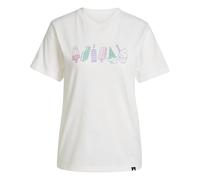 adidas Women's Lounge Food Graphic T-Shirt, Off White, M
