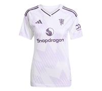 adidas Womens Manchester United Away Shirt 2025 2026 Short Sleeve V-neck