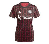 adidas Womens Manchester United Pre Match Shirt 2024 2025 Black/red 12