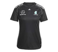 adidas Women's Mercedes - AMG Petronas Formula ONE Team Mechanics Jersey Women, Black/Reflective Silver, XXL