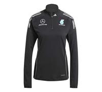 adidas Women's MERCEDES - AMG PETRONAS FORMULA ONE TEAM MECHANICS TOP WOMEN, black/REFLECTIVE SILVER, XL