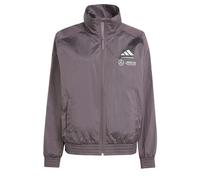 adidas Women's MERCEDES - AMG PETRONAS FORMULA ONE TEAM PREMIUM WOVEN TRACK TOP WOMEN, grey strata/frozen green, M